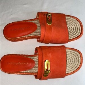 Donna Karan Women's Orange Slide Sandals